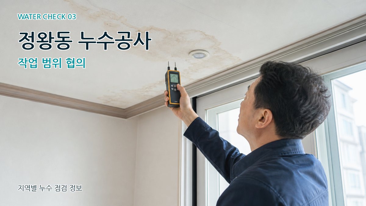 정왕동 천장누수 누수탐지 이미지