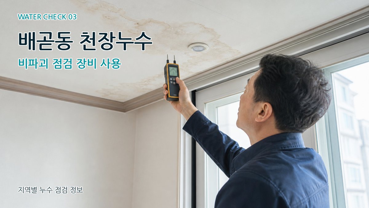 배곧동 천장누수 누수탐지 이미지