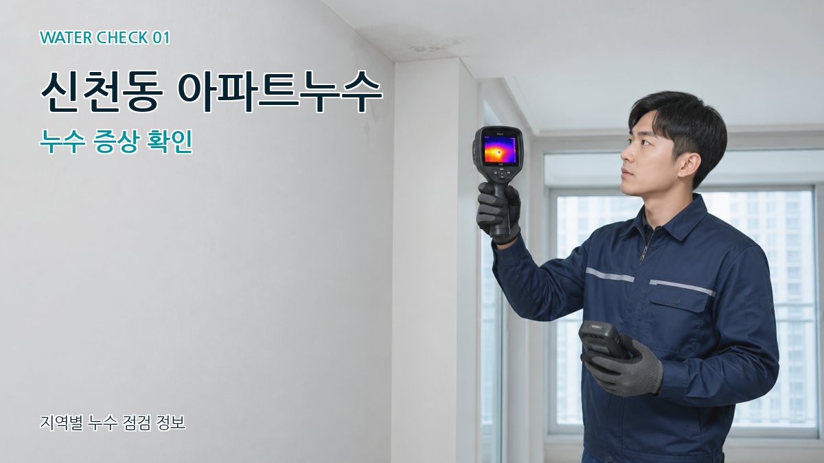 신천동 아파트누수 누수탐지 이미지