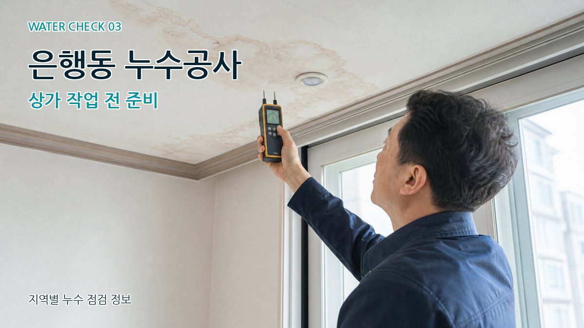 은행동 천장누수 누수탐지 이미지