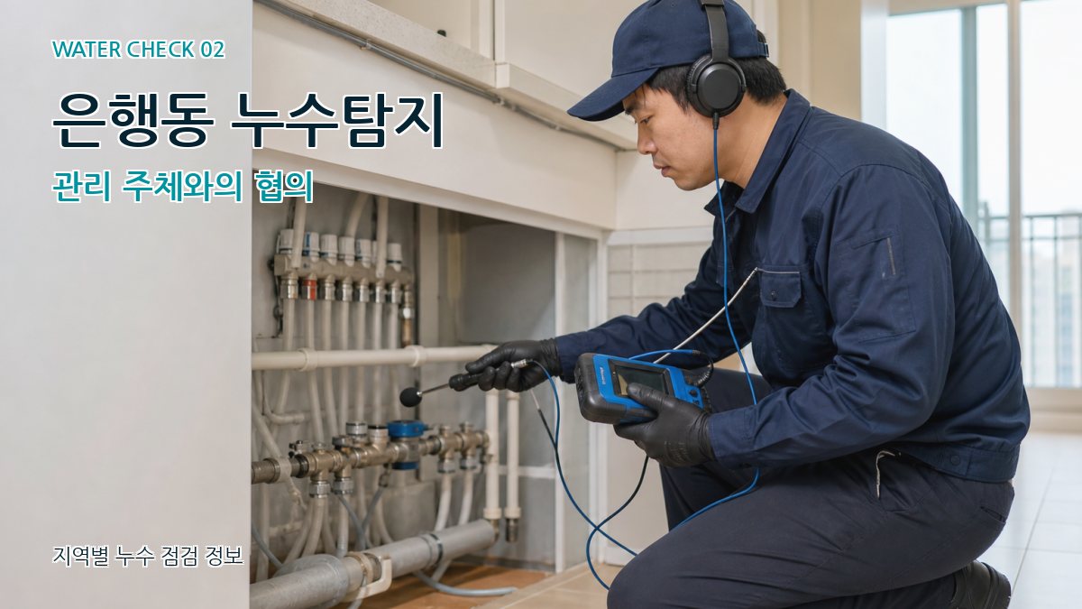 은행동 화장실누수 누수탐지 이미지