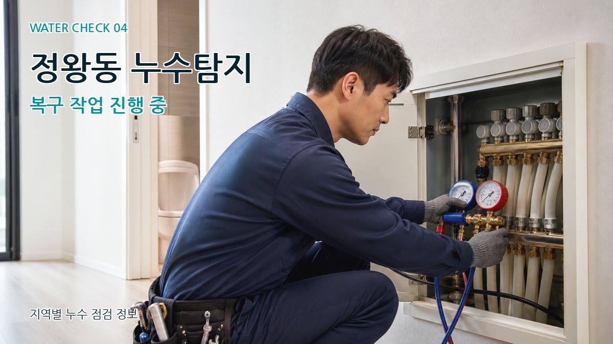 정왕동 누수탐지 복구 작업 진행 중