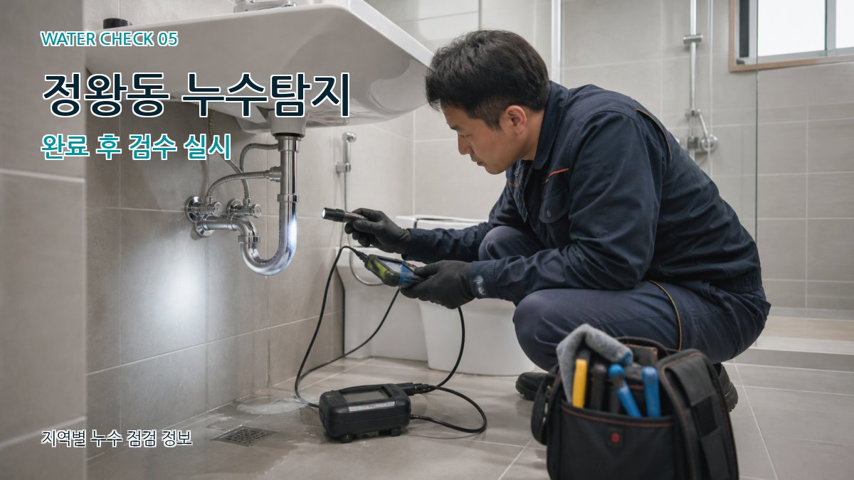 정왕동 누수탐지 완료 후 검수 실시