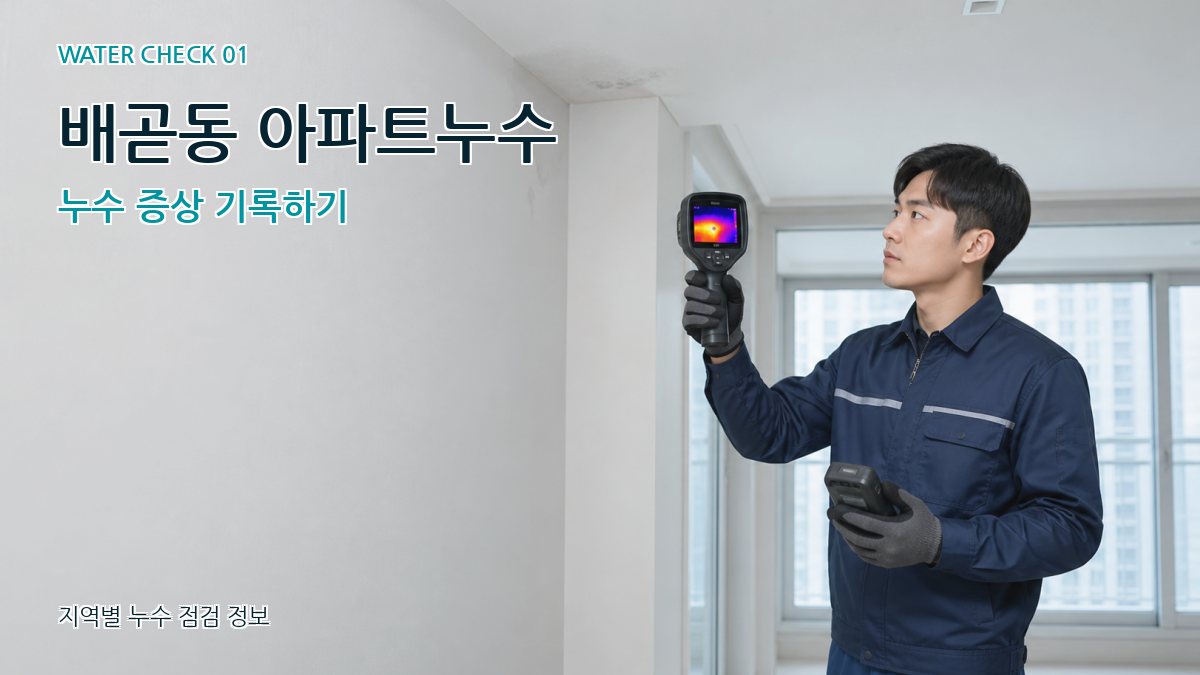 배곧동 아파트누수 누수탐지 이미지