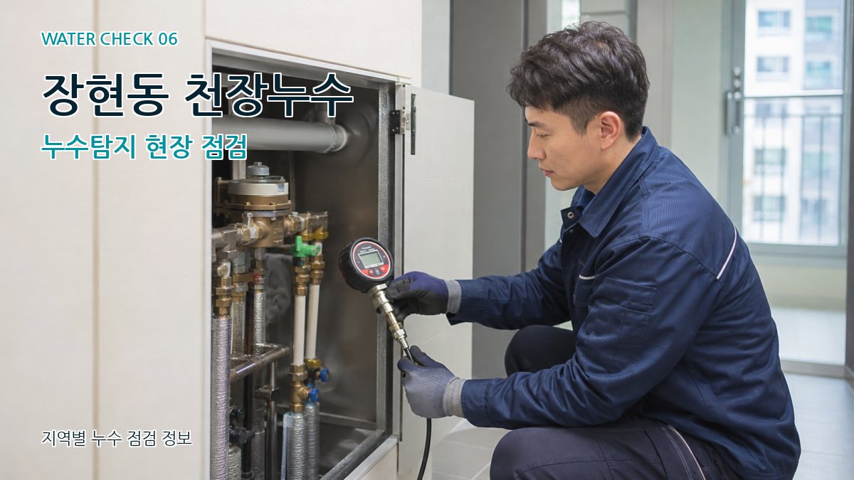 장현동 천장누수 누수탐지 현장 점검