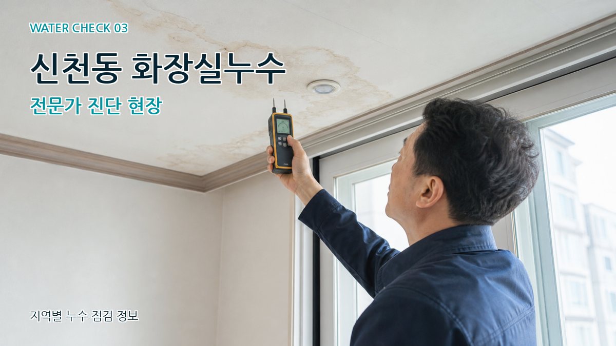 신천동 천장누수 누수탐지 이미지