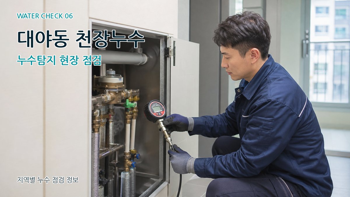 대야동 천장누수 누수탐지 현장 점검