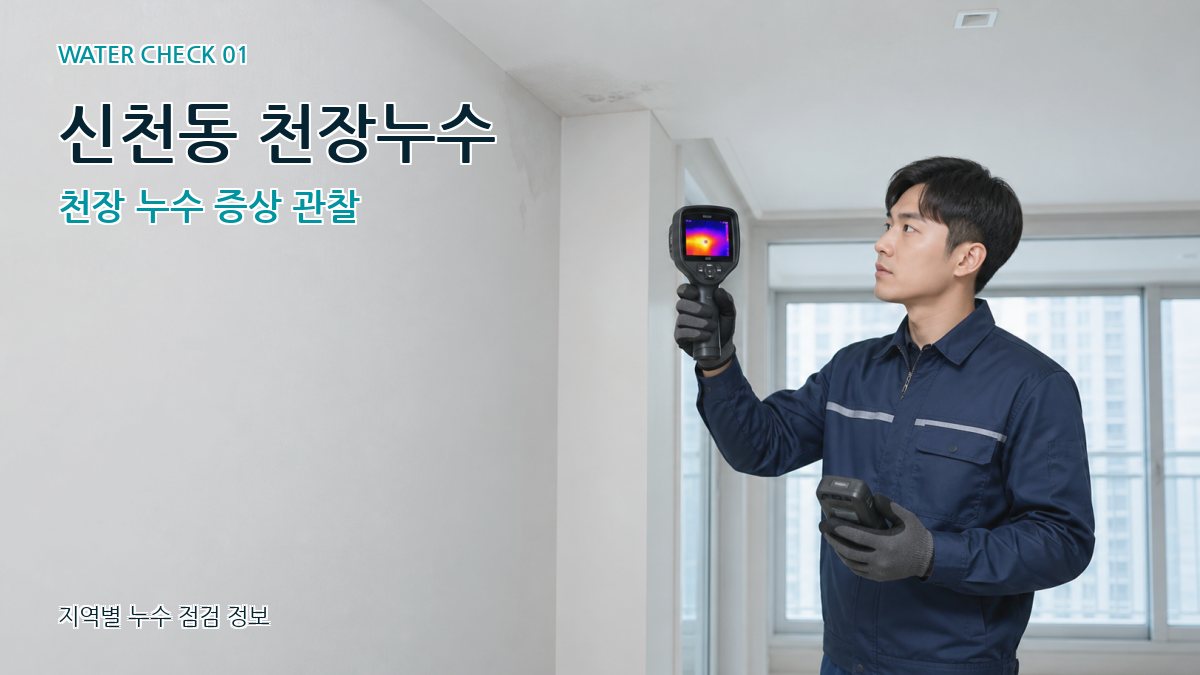 신천동 천장누수 천장 누수 증상 관찰