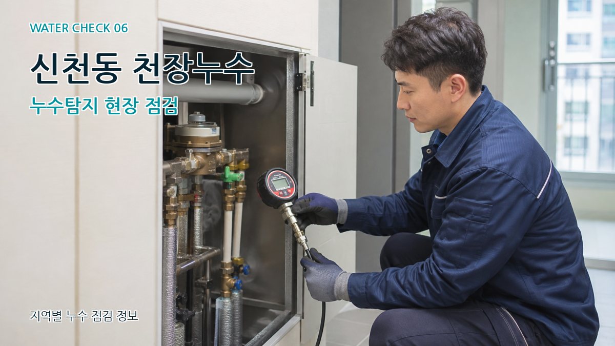 신천동 천장누수 누수탐지 현장 점검