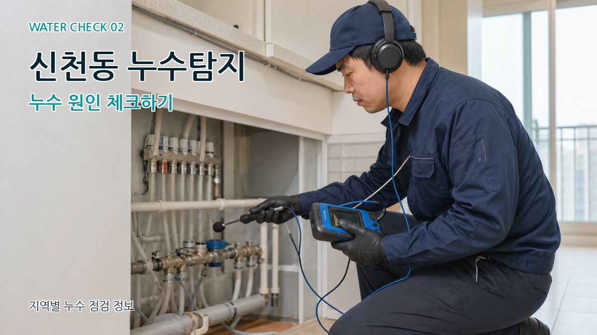 신천동 누수탐지 누수 원인 체크하기