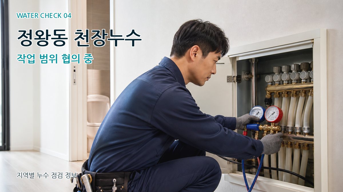 정왕동 천장누수 작업 범위 협의 중