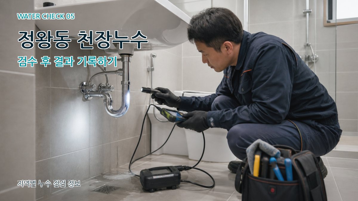 정왕동 천장누수 검수 후 결과 기록하기