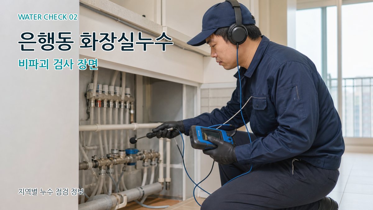 은행동 화장실누수 누수탐지 이미지