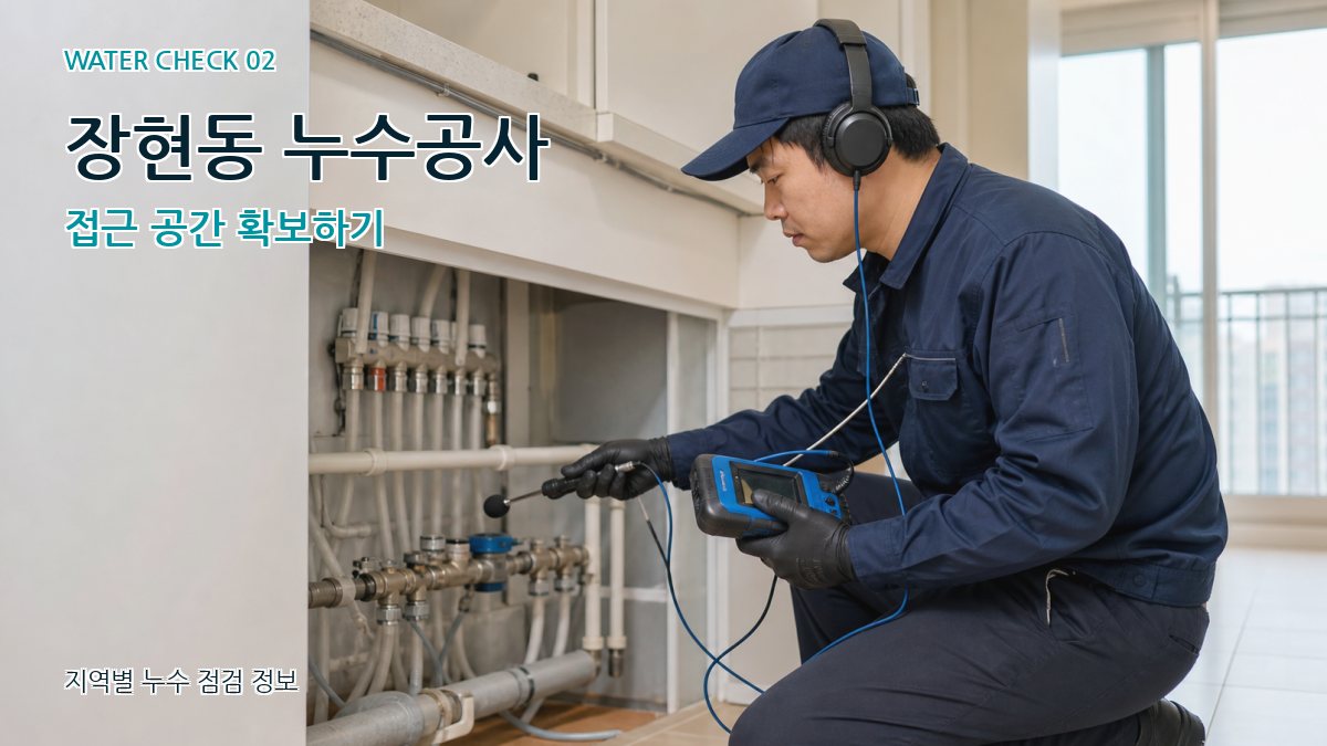 장현동 화장실누수 누수탐지 이미지
