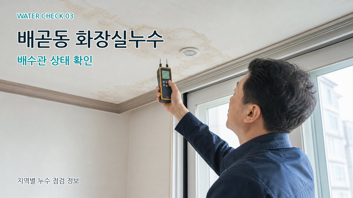 배곧동 천장누수 누수탐지 이미지