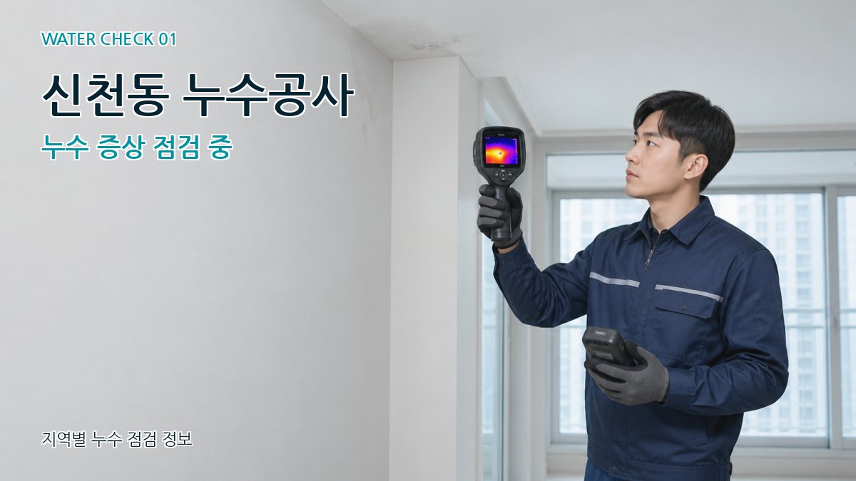 신천동 아파트누수 누수탐지 이미지