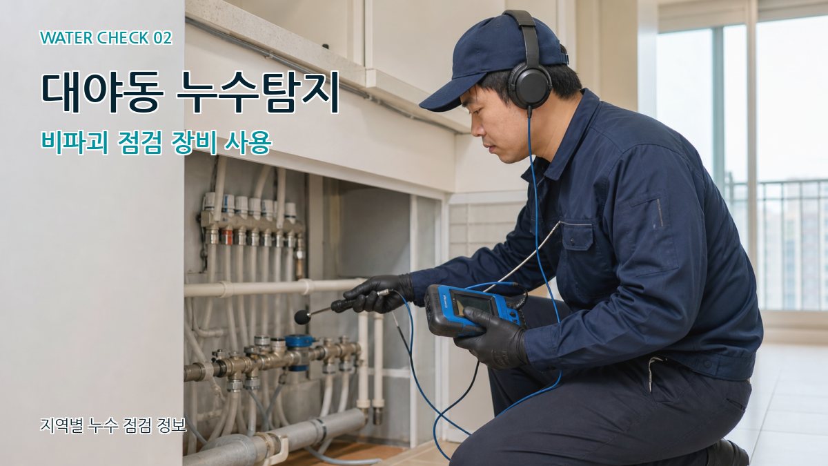 대야동 누수탐지 비파괴 점검 장비 사용