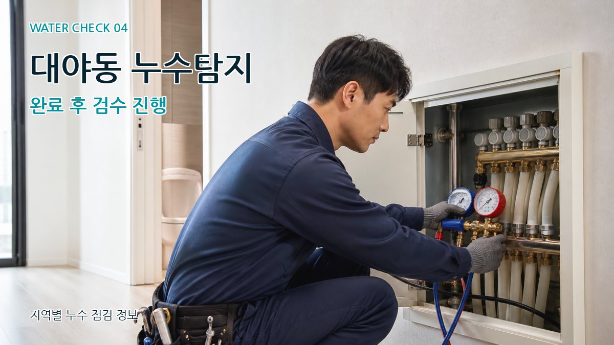 대야동 누수탐지 완료 후 검수 진행