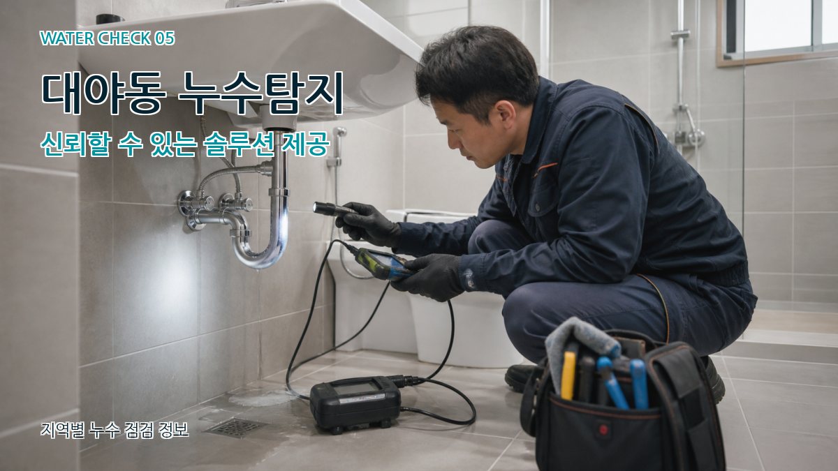 대야동 누수탐지 신뢰할 수 있는 솔루션 제공