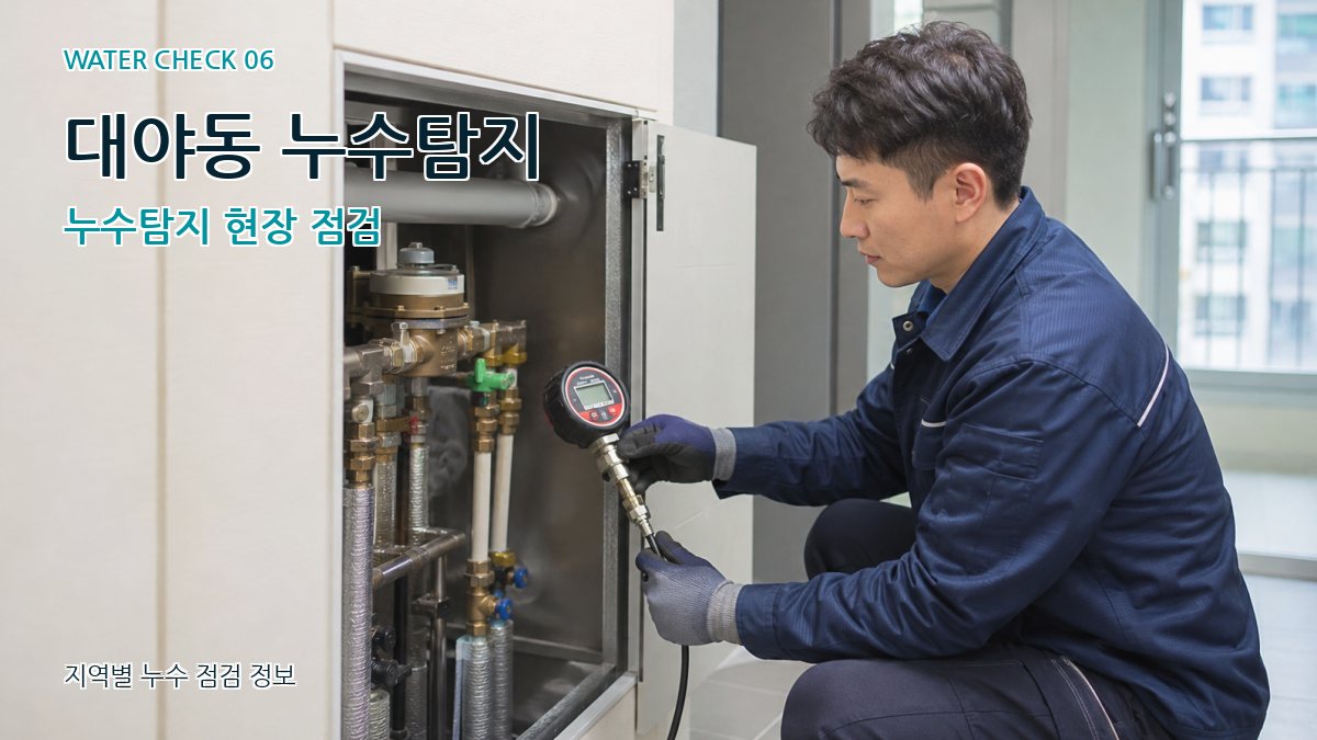 대야동 누수탐지 누수탐지 현장 점검