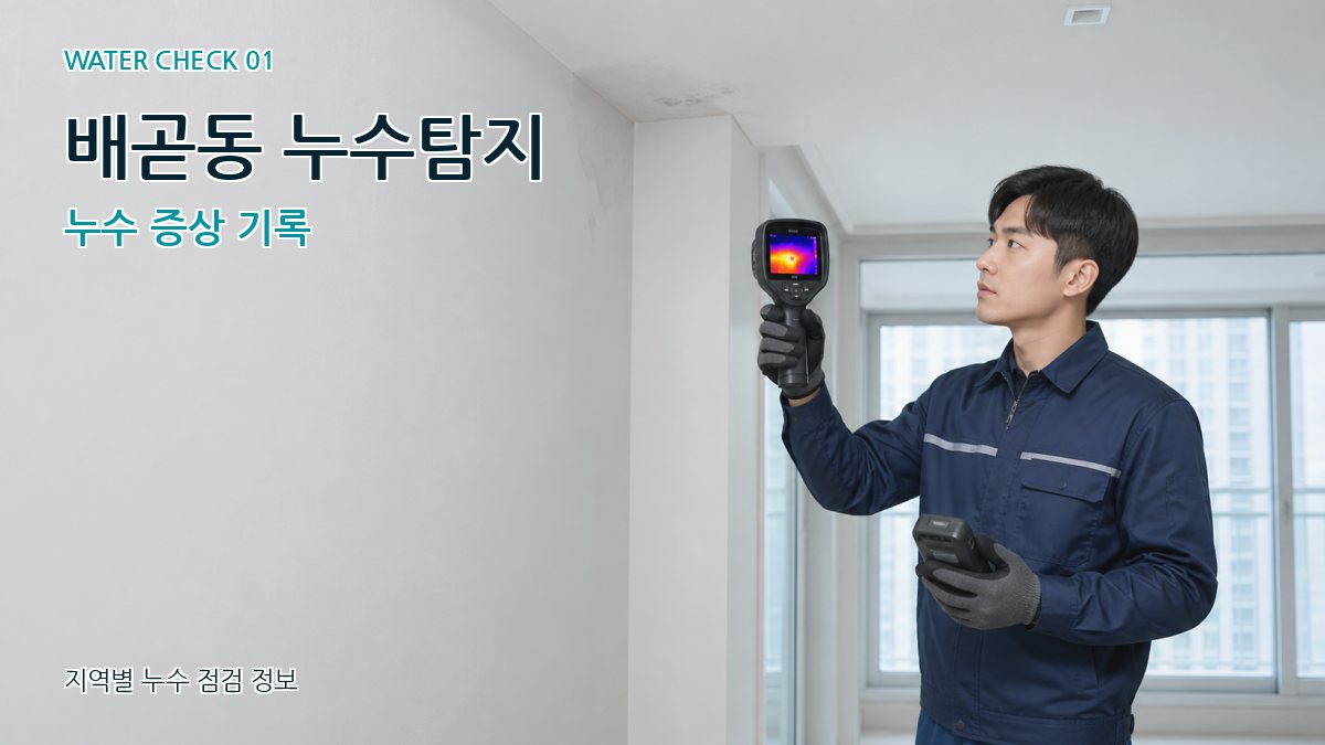 배곧동 아파트누수 누수탐지 이미지