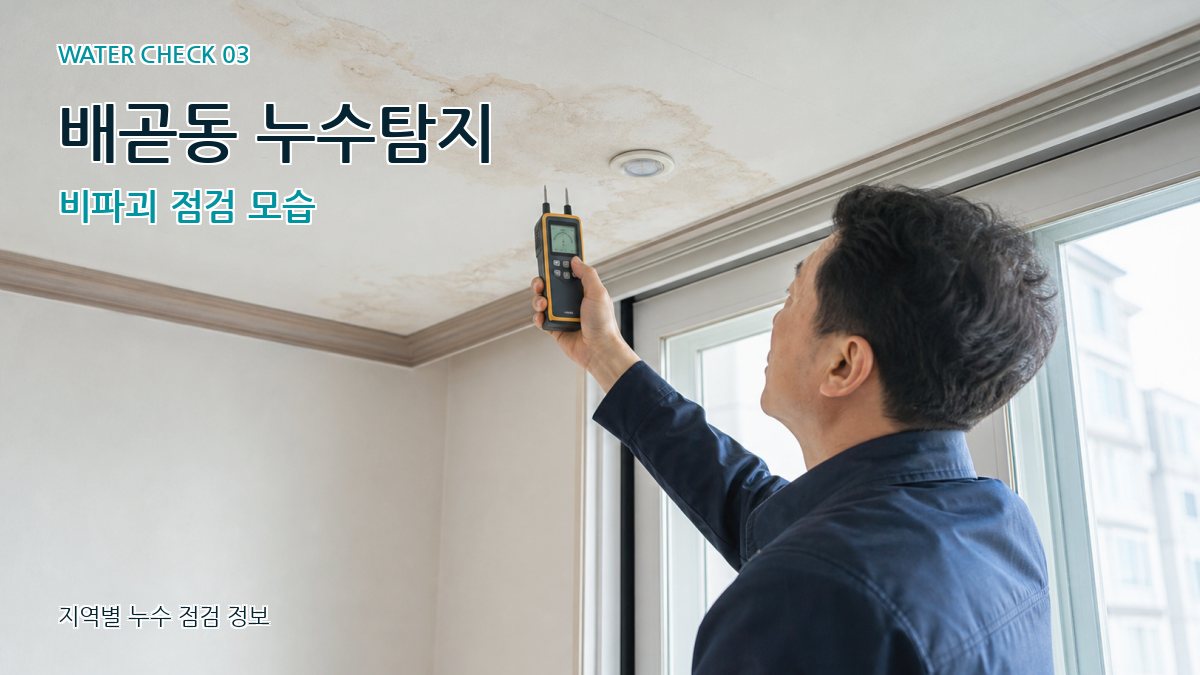 배곧동 천장누수 누수탐지 이미지