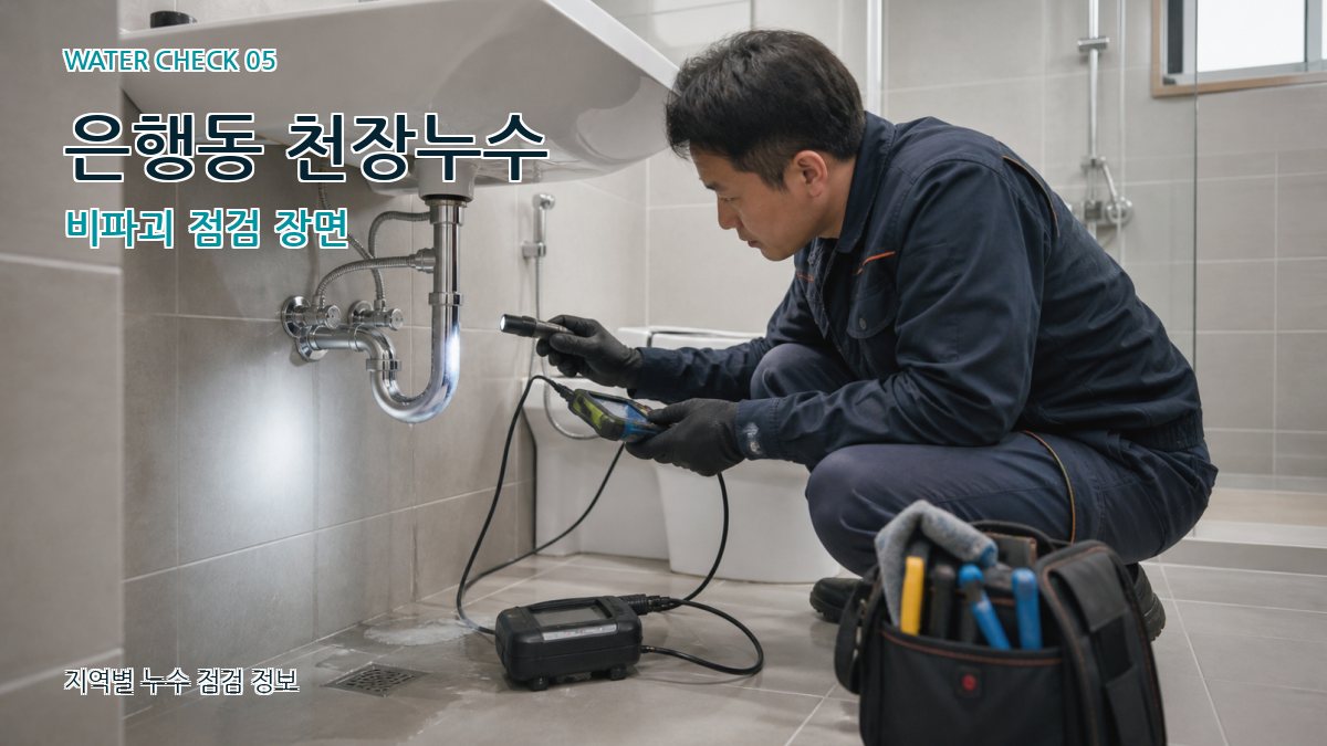 은행동 천장누수 비파괴 점검 장면
