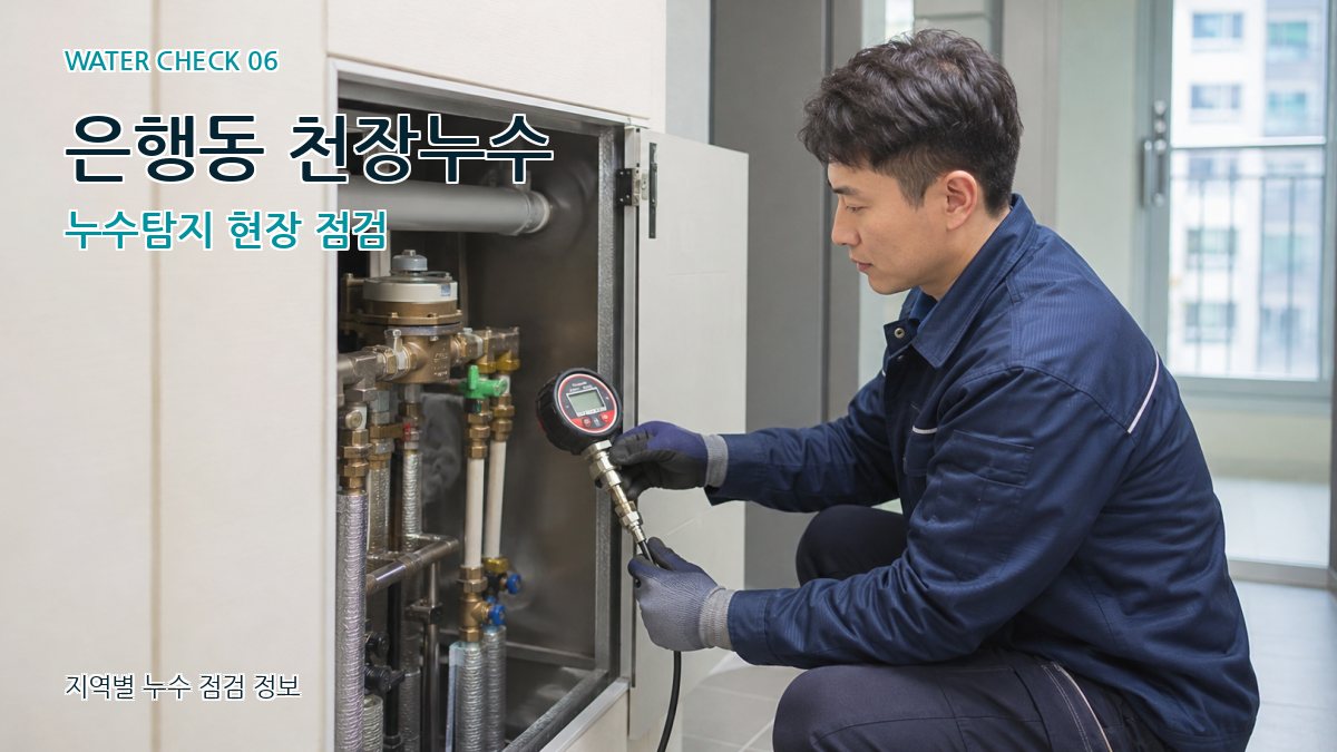 은행동 천장누수 누수탐지 현장 점검